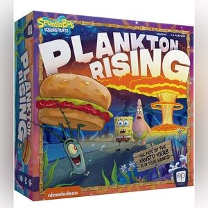 Nickelodeon SpongeBob Plankton Rising Card Board Game - Almost New, opened once.